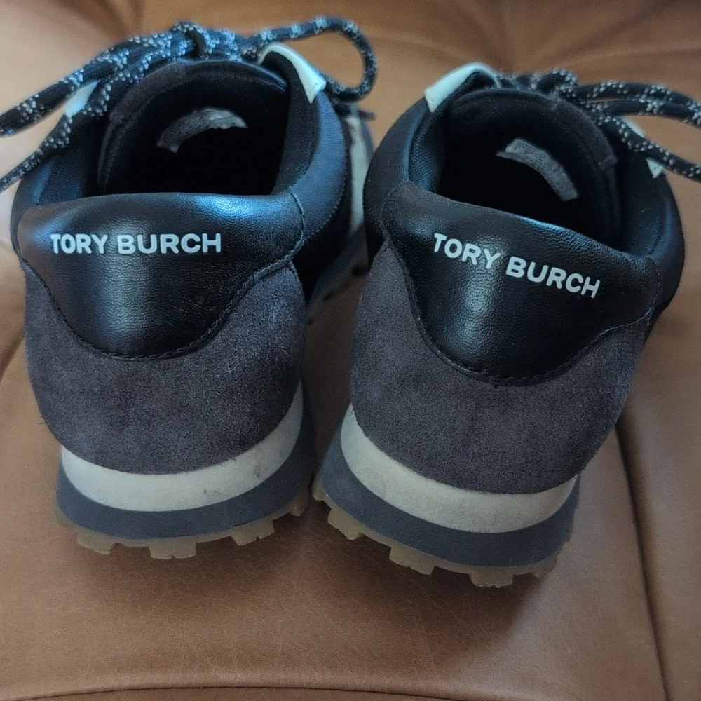 Tory Burch ANNIE RUNNER Black Nylon Neutral - Picture 3 of 6